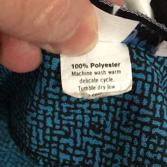 JUST DUCKY women’s top sz 10 blue and black - Picture 8 of 8